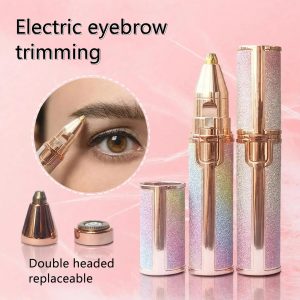 2 in 1 Rechargeable Eyebrow Trimmer & Facial Hair Remover