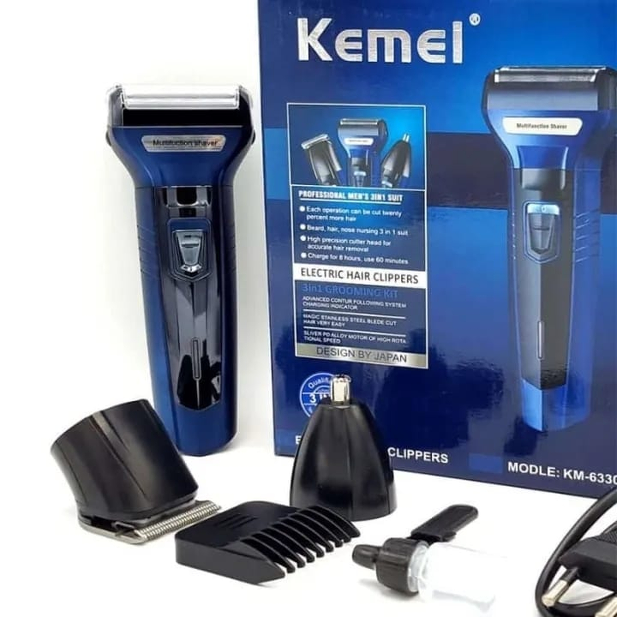 3 in 1 Rechargeable Shaver, Clipper & Beard Trimmer - Image 7