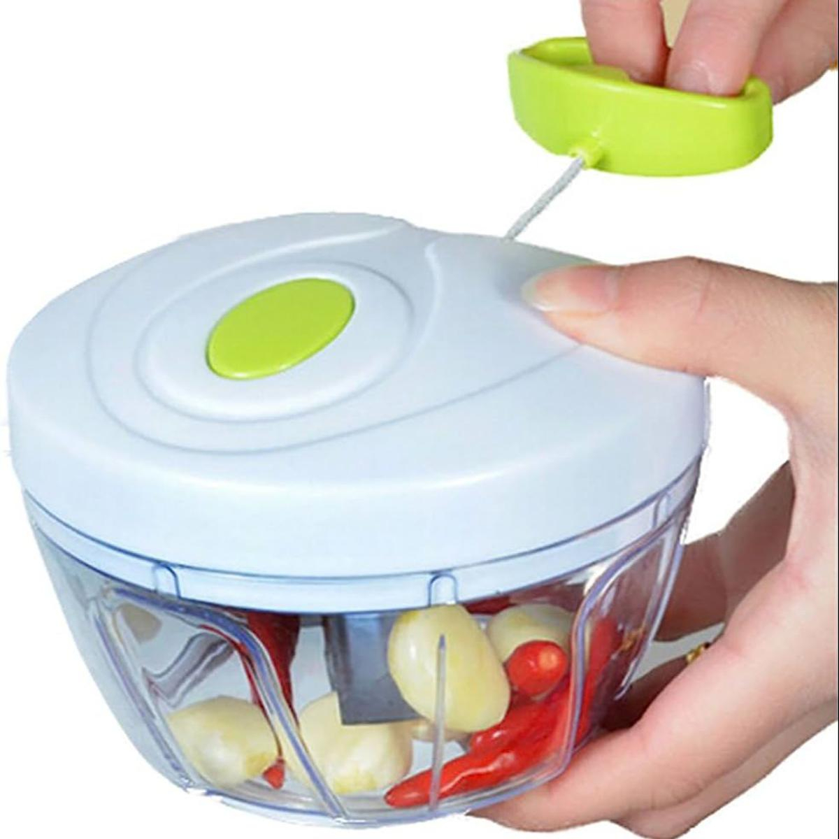 500ml Hand Pull Chopper & Garlic Crusher - Image 9