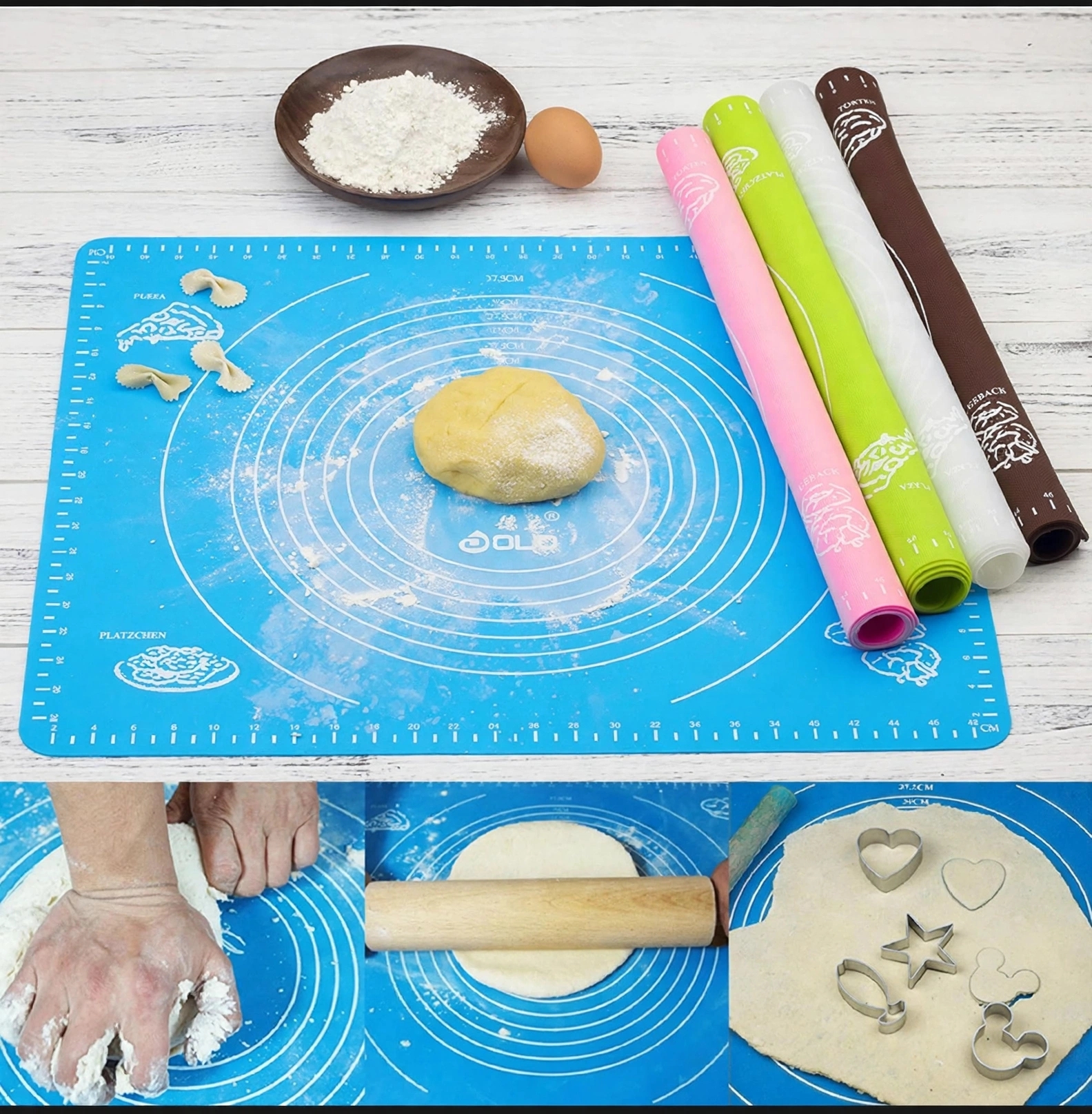 Large Silicone Roti Mat – Non-Stick Kneading Sheet - Image 2