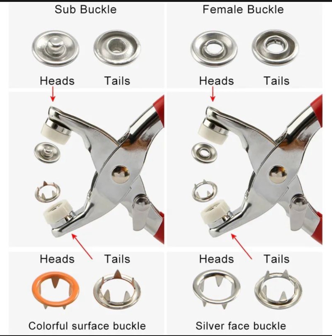 Snap Button Pliers Tool Kit - Image 8