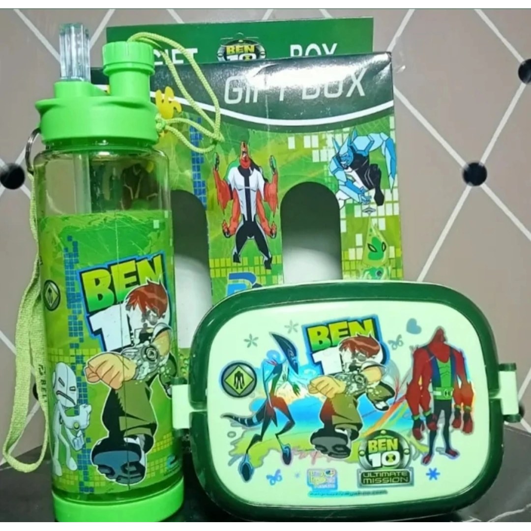 Water Bottle & Lunch Box Gift Box โ Cartoon Characters