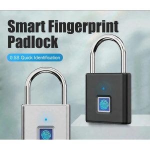 Smart Fingerprint Padlock – USB Rechargeable