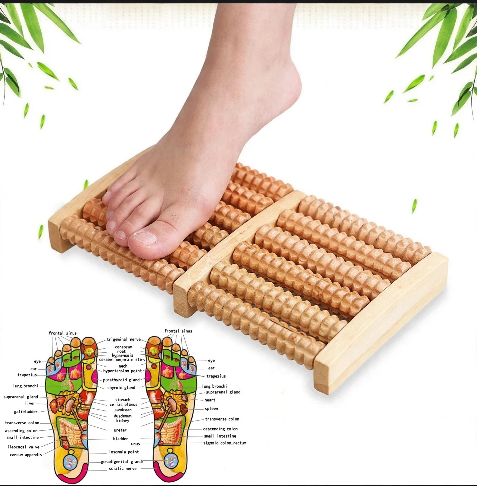 Wooden Foot Massager Roller - Image 3