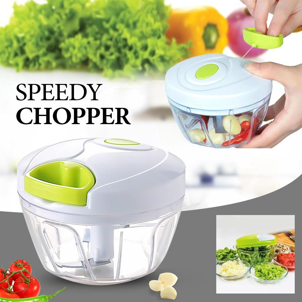 500ml Hand Pull Chopper & Garlic Crusher - Image 2
