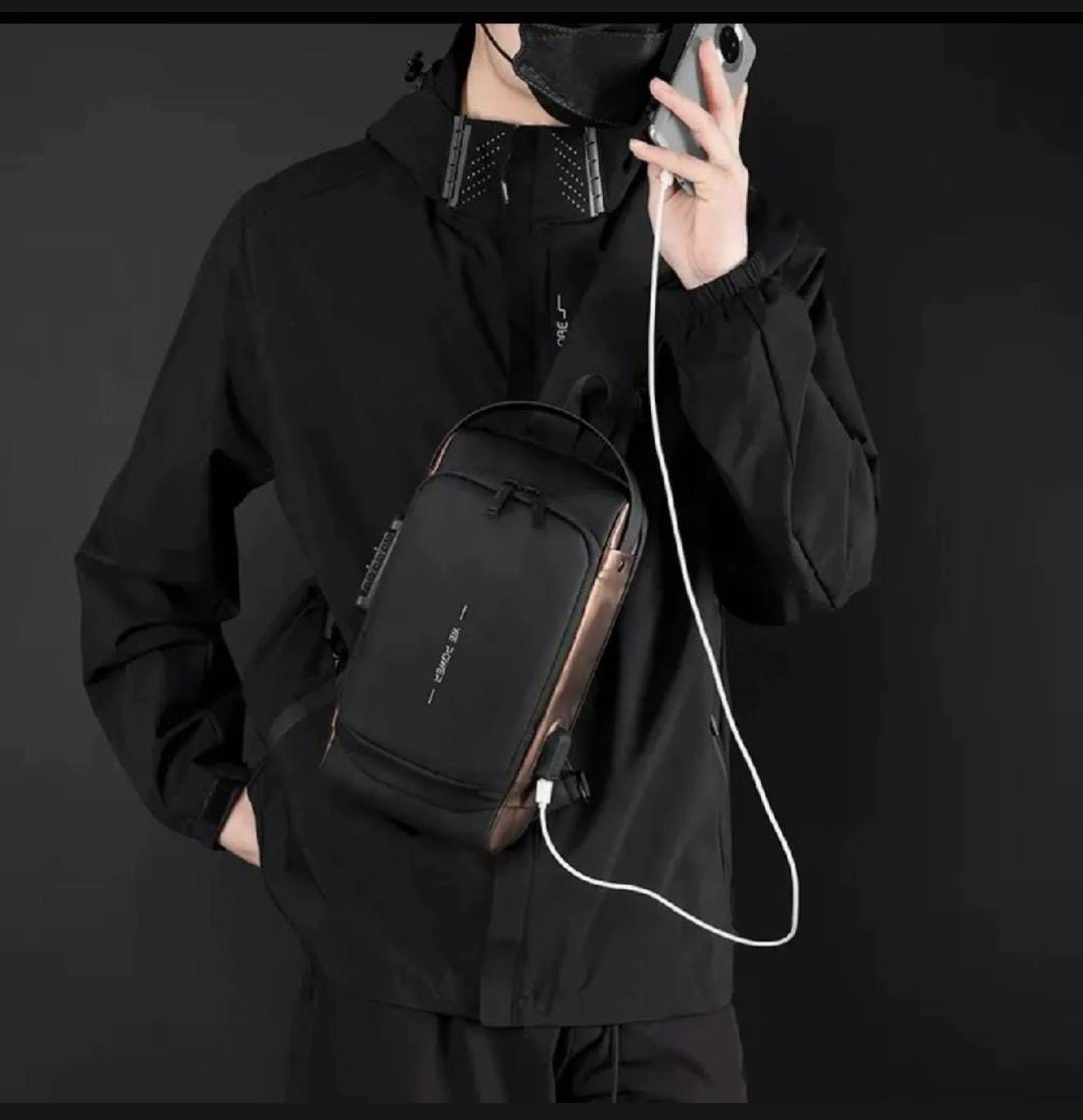 Anti-Theft Crossbody Sling Bag with USB Port - Image 7