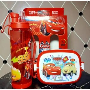 2 in 1 Kids Bottle & Tiffin Set with Spoon – Cartoon