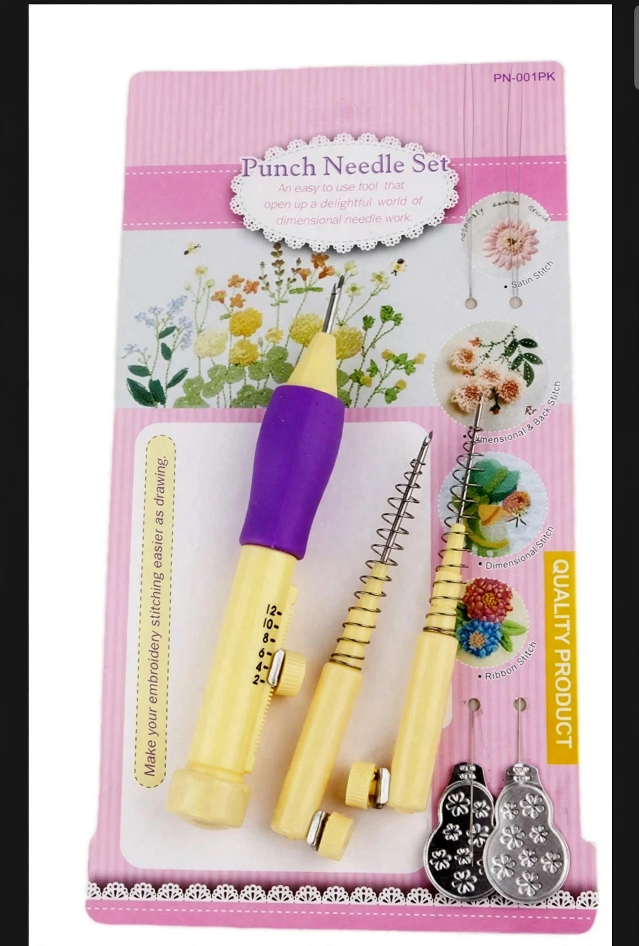 Embroidery Punch Needle Pen โ DIY Craft Kit - Image 8