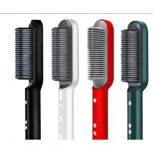 2 in 1 Hair Straightener Brush & Curling Comb